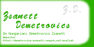 zsanett demetrovics business card